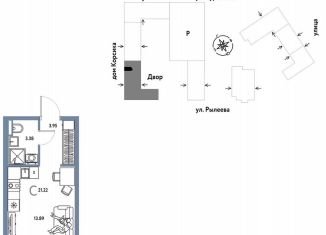 Квартира на продажу студия, 21.2 м2, Тюмень, Ярославская улица