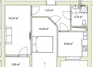 2-ком. квартира на продажу, 51.4 м2, Грозный, проспект В.В. Путина, 9
