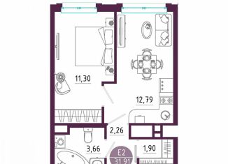 Продается 1-ком. квартира, 31.9 м2, Тула, Пряничная улица, 7