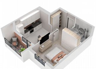 Продается 1-ком. квартира, 32.7 м2, Ставрополь, Промышленный район