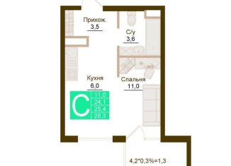 Квартира на продажу студия, 25.3 м2, Крым