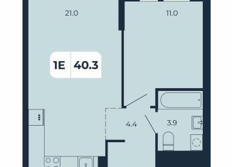 Продам 1-комнатную квартиру, 40.3 м2, поселок Верхнетемерницкий, Орбитальная улица, 16К
