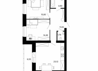 Продается 3-комнатная квартира, 77.6 м2, Берёзовский, улица Победы, 5, ЖК Уют-Сити