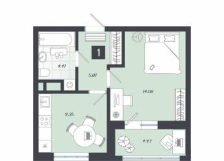 Продается 1-комнатная квартира, 37.4 м2, Тобольск, переулок Радищева, 17
