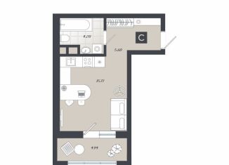 Продажа квартиры студии, 30.4 м2, Тобольск, переулок Радищева, 17