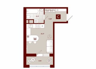 Продажа квартиры студии, 30.6 м2, Тобольск, переулок Радищева, 17