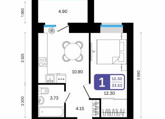 Продам 1-комнатную квартиру, 33.5 м2, Белебей