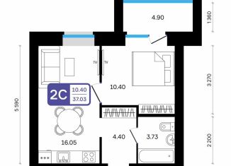 Продам 2-комнатную квартиру, 37 м2, Белебей