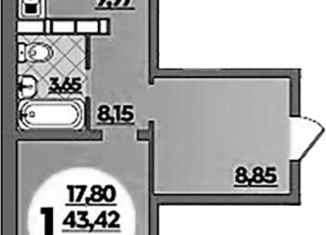 1-ком. квартира на продажу, 46.8 м2, Ростов-на-Дону, ЖК Платовский, улица Тимофеева, 9