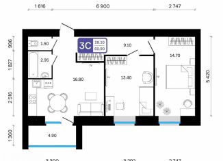Продам 3-комнатную квартиру, 60.9 м2, Белебей