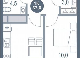 Продается 1-ком. квартира, 37 м2, Котельники, микрорайон Новые Котельники, 11