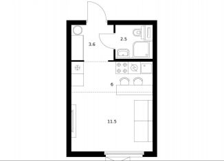Продаю квартиру студию, 23.6 м2, Мытищи