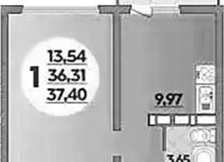 Продается 1-комнатная квартира, 37.4 м2, Ростов-на-Дону, ЖК Платовский, улица Тимофеева, 9