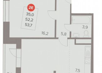 Продается 1-комнатная квартира, 53.7 м2, Люберцы, Октябрьский проспект, 28А