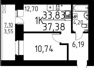 Продается 1-ком. квартира, 37.4 м2, Томск, улица Вершинина, 58к2