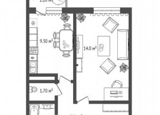 Продаю 1-комнатную квартиру, 35.2 м2, Тюмень