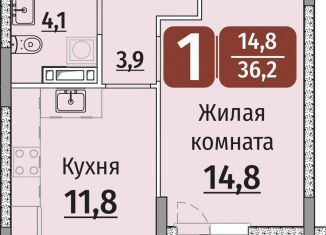 Продам 1-ком. квартиру, 36.2 м2, Чебоксары