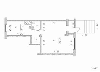 Аренда помещения свободного назначения, 45.5 м2, Ангарск, 22-й микрорайон, 5
