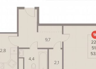 Продаю 1-комнатную квартиру, 53.2 м2, Люберцы, Октябрьский проспект, 28А