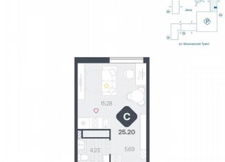 Продажа квартиры студии, 25.2 м2, Тюмень