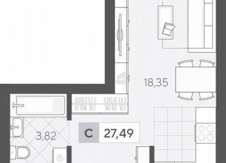 Продажа квартиры студии, 27.5 м2, Тюмень, улица Сергея Корепанова, 34