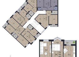 Продажа двухкомнатной квартиры, 61.9 м2, Кингисепп, переулок Юности, 2/4