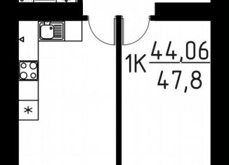 Продается 1-комнатная квартира, 47.8 м2, Томск, улица Вершинина, 58к2
