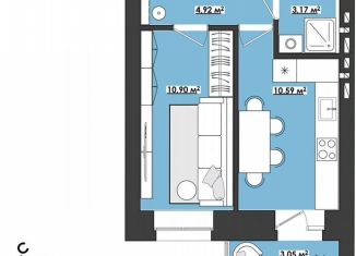 Продается 1-комнатная квартира, 31.1 м2, Чита