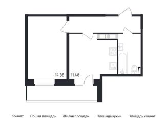 Продается однокомнатная квартира, 40.8 м2, Санкт-Петербург, метро Ладожская, Уткин проспект