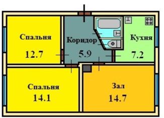 Продается трехкомнатная квартира, 60 м2, Ставрополь, улица 50 лет ВЛКСМ, 36/3, микрорайон № 32