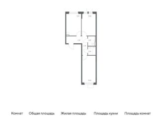 Продаю двухкомнатную квартиру, 57.5 м2, Московская область, квартал Ивакино, 2к1