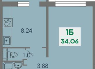 Продажа однокомнатной квартиры, 34.1 м2, Чебоксары, Ленинский район, проспект Геннадия Айги, поз25