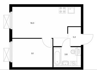 Продажа 1-комнатной квартиры, 32.1 м2, Котельники, ЖК Кузьминский Лес