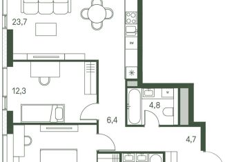 Продажа 2-ком. квартиры, 70.6 м2, Москва, станция Стрешнево, 4-й Красногорский проезд