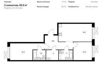 Продам двухкомнатную квартиру, 65.6 м2, Санкт-Петербург, метро Обводный канал