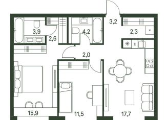 Продажа двухкомнатной квартиры, 63.3 м2, Москва, 4-й Красногорский проезд, метро Войковская