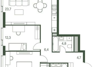 Продам двухкомнатную квартиру, 70.6 м2, Москва, 4-й Красногорский проезд, метро Войковская