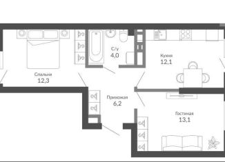 Продается двухкомнатная квартира, 50.3 м2, Новороссийск, улица Куникова, 47Г