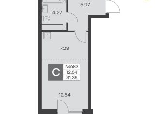 Продам квартиру студию, 31.4 м2, Екатеринбург, улица Громова, 26, ЖК Миллениум