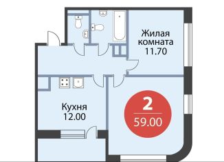 Продажа 2-комнатной квартиры, 59 м2, Москва, улица Золоторожский Вал, 11с61, улица Золоторожский Вал