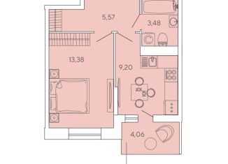 Продается 1-комнатная квартира, 33.7 м2, Кудрово