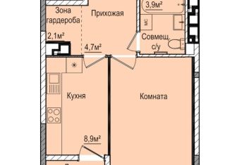 Продам 1-ком. квартиру, 34.9 м2, Ижевск, Индустриальный район