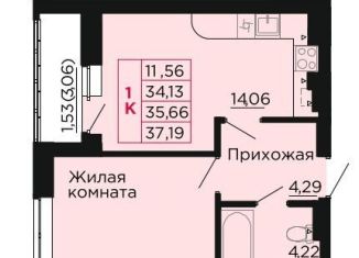 1-комнатная квартира на продажу, 35.7 м2, Ростовская область