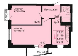 Продам 2-ком. квартиру, 53 м2, Ростовская область
