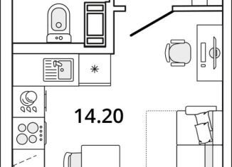 Продам квартиру студию, 22.1 м2, Санкт-Петербург, Калининский район