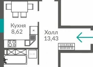 2-ком. квартира на продажу, 57.9 м2, Симферополь, проспект Александра Суворова, 3, ЖК Соседи