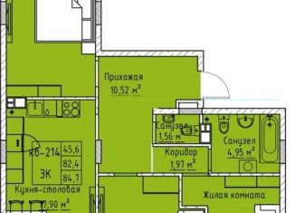 Продаю 3-комнатную квартиру, 84.7 м2, Забайкальский край