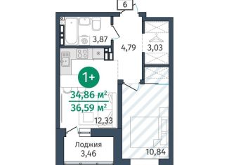 Продажа 1-комнатной квартиры, 34.9 м2, Тюменская область