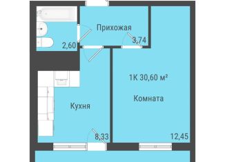 Продается 1-комнатная квартира, 30.6 м2, село Октябрьский, Пермская улица, 2