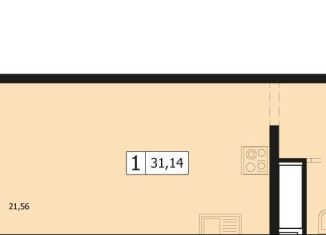 Продажа 1-комнатной квартиры, 29.8 м2, Краснодар, микрорайон Гидрострой, улица Автолюбителей, 1Длит4